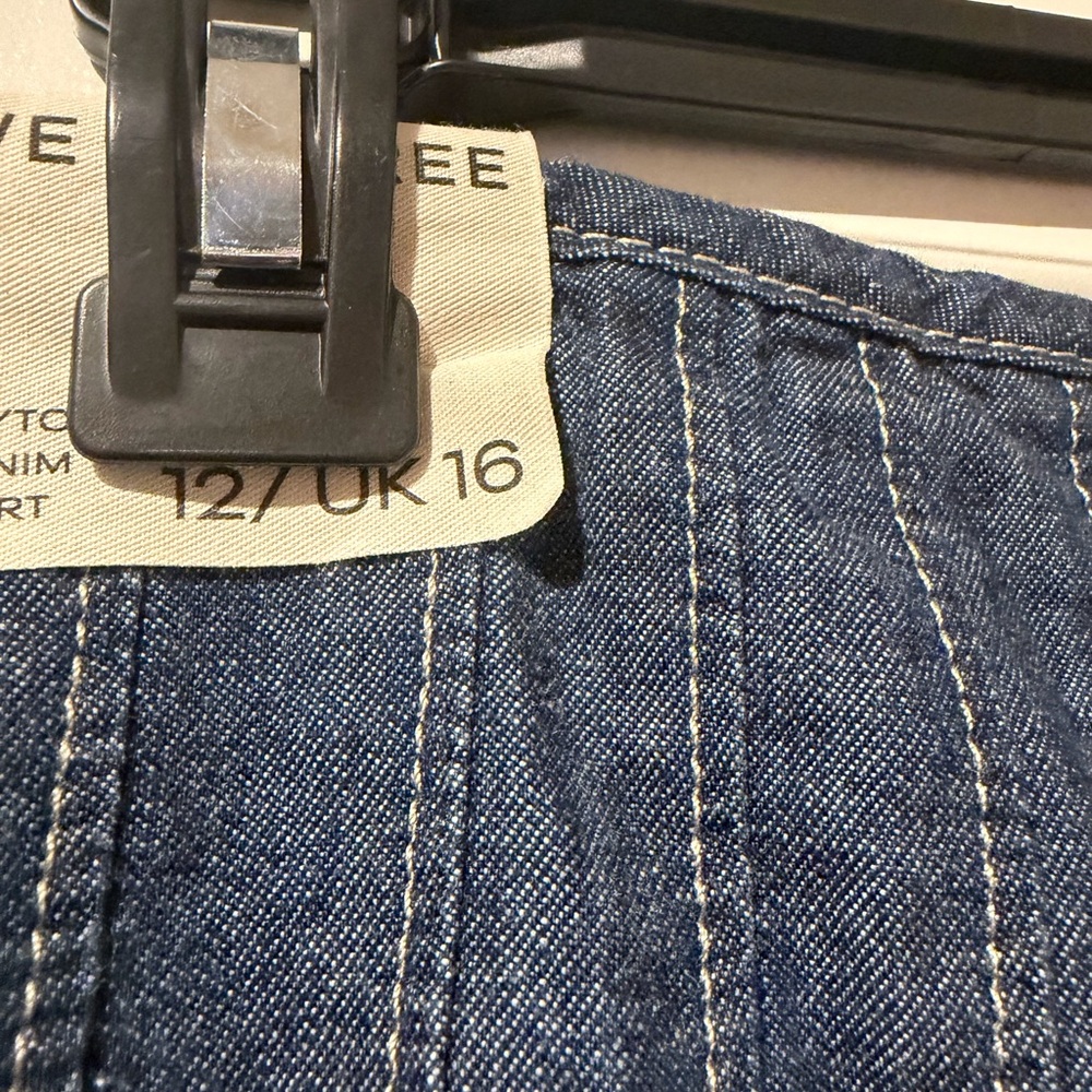 We The Free Dark Blue Denim Paneled Skirt 🔥 Size 12 - Picture 4 of 4